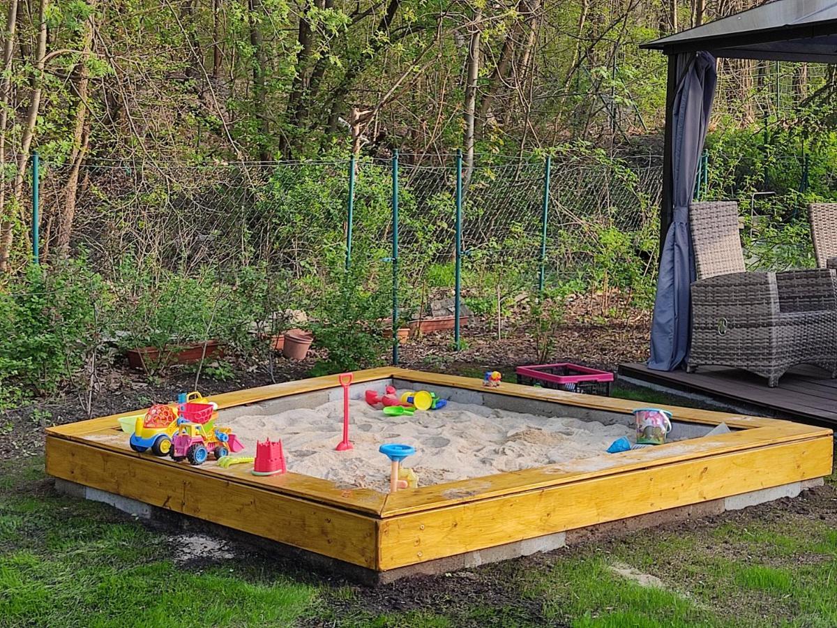 Grosszuegige Ferienwohnung Am Waldesrand Im Seenland Lauta エクステリア 写真